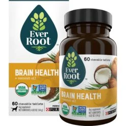 EverRoot By Purina Brain Health + Coconut Oil Chewable Tablets Dog Supplement, 60 Count