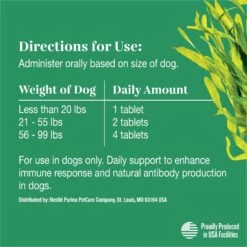 EverRoot By Purina Immunity + Spirulina Chewable Tablets Dog Supplement, 60 Count -Pet Wellness 263473 PT7. AC SS1800 V1700160178