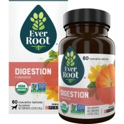 EverRoot By Purina Digestion + Pumpkin Chewable Tablets Dog Supplement, 60 Count