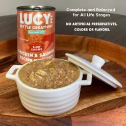 Lucy Pet Products Kettle Creations Chicken & Salmon Recipe In Gravy Wet Dog Food, 12.5-oz Can, Case Of 12 -Pet Wellness 263488 PT2. AC SS1800 V1607475451
