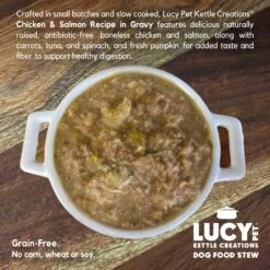 Lucy Pet Products Kettle Creations Chicken & Salmon Recipe In Gravy Wet Dog Food, 12.5-oz Can, Case Of 12 -Pet Wellness 263488 PT3. AC SS1800 V1607439731