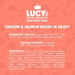 Lucy Pet Products Kettle Creations Chicken & Salmon Recipe In Gravy Wet Dog Food, 12.5-oz Can, Case Of 12 -Pet Wellness 263488 PT4. AC SS1800 V1607438883