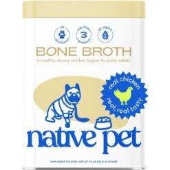Native Pet Organic Chicken Bone Broth Powder Dog & Cat Food Topper