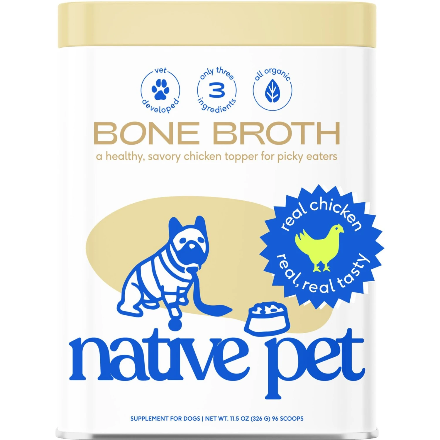 Native Pet Organic Chicken Bone Broth Powder Dog & Cat Food Topper 1 Native Pet Organic Chicken Bone Broth Powder Dog & Cat Food Topper