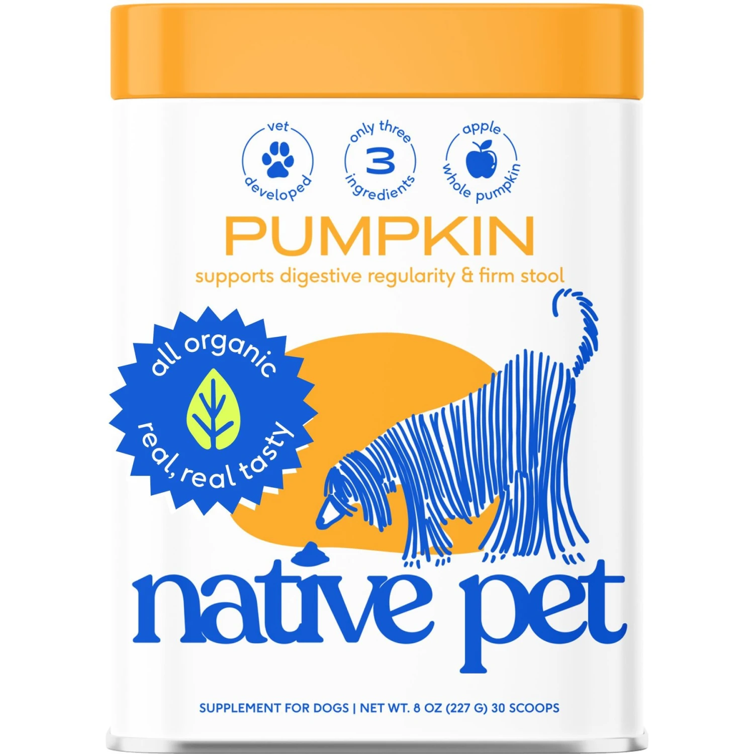 Native Pet Organic Pumpkin Fiber Powder Dog Supplement 1 Native Pet Organic Pumpkin Fiber Powder Dog Supplement