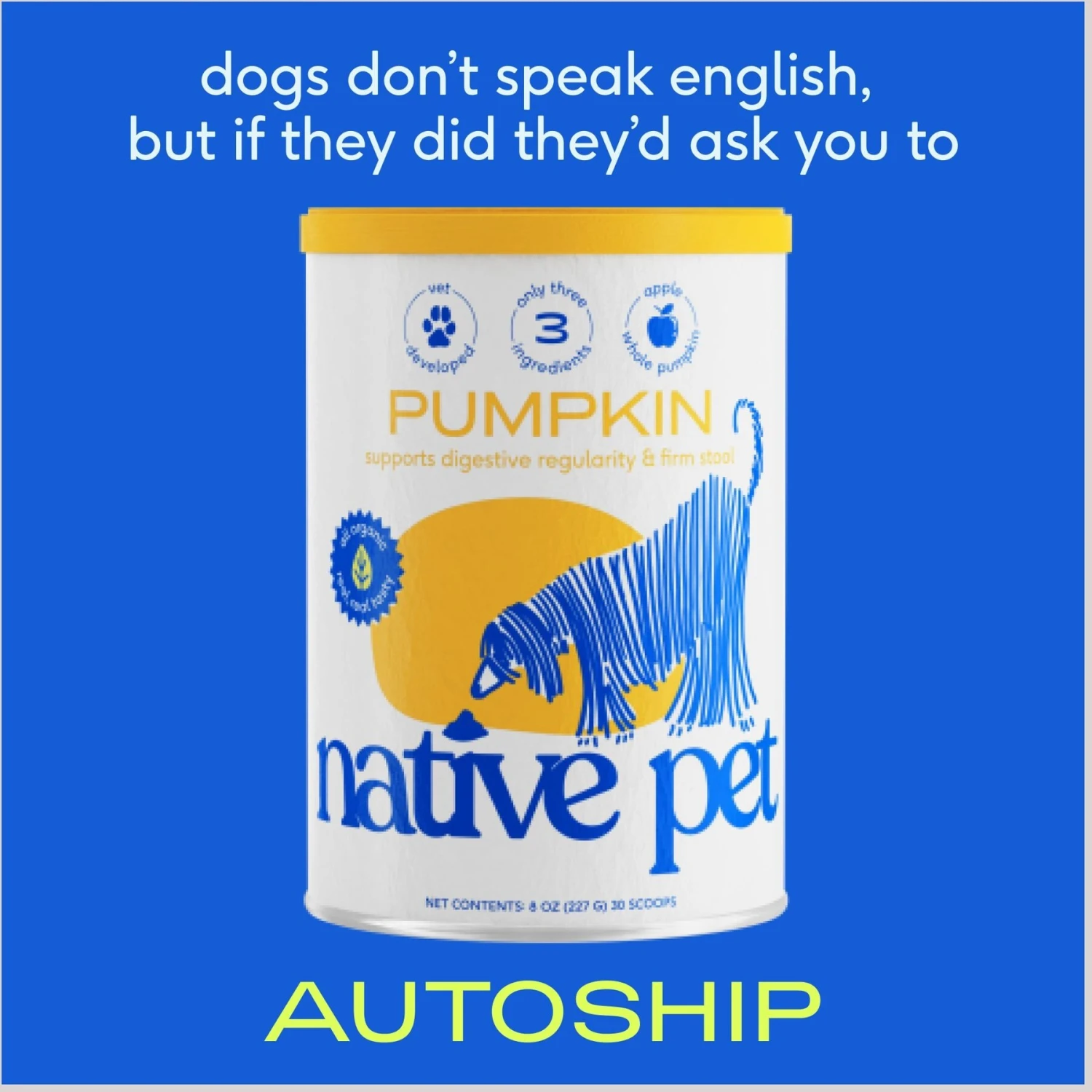 Native Pet Organic Pumpkin Fiber Powder Dog Supplement 9 Native Pet Organic Pumpkin Fiber Powder Dog Supplement - Image 9