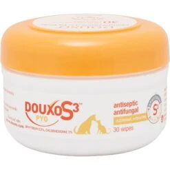 Douxo S3 PYO Antiseptic Antifungal Chlorhexidine Dog & Cat Wipes 30 Count