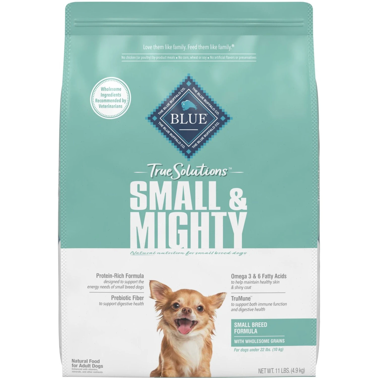 Blue Buffalo True Solutions Small & Mighty Small Breed Formula Adult Dry Dog Food 1 Blue Buffalo True Solutions Small & Mighty Small Breed Formula Adult Dry Dog Food