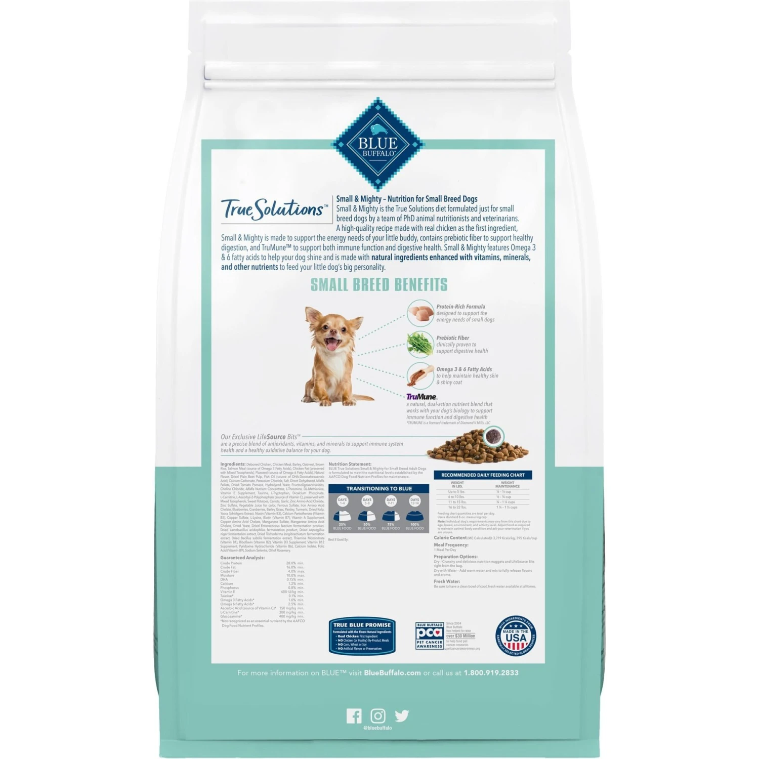 Blue Buffalo True Solutions Small & Mighty Small Breed Formula Adult Dry Dog Food 2 Blue Buffalo True Solutions Small & Mighty Small Breed Formula Adult Dry Dog Food - Image 2