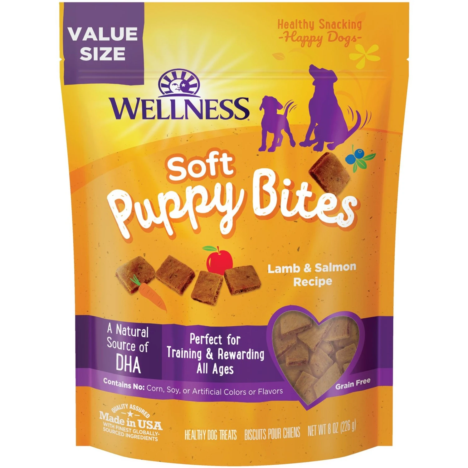 Wellness Soft Puppy Bites Lamb & Salmon Recipe Grain-Free Natural Dog Treats 1 Wellness Soft Puppy Bites Lamb & Salmon Recipe Grain-Free Natural Dog Treats