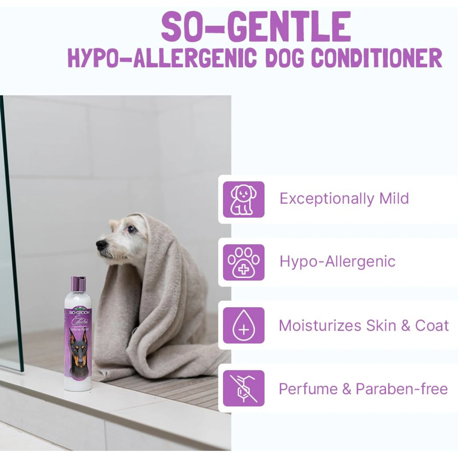 Bio-Groom So-Gentle Hypo-Allergenic Creme Rinse Dog Shampoo 3 Bio-Groom So-Gentle Hypo-Allergenic Creme Rinse Dog Shampoo - Image 3