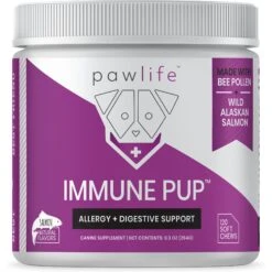 Pawlife Immune Pup Allergy + Digestive Support Salmon Flavor Soft Chews Dog Supplement, 120 Count