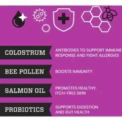 Pawlife Immune Pup Allergy + Digestive Support Salmon Flavor Soft Chews Dog Supplement, 120 Count -Pet Wellness 265178 PT3. AC SS1800 V1611593765