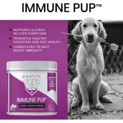 Pawlife Immune Pup Allergy + Digestive Support Salmon Flavor Soft Chews Dog Supplement, 120 Count -Pet Wellness 265178 PT4. AC SS1800 V1610476348