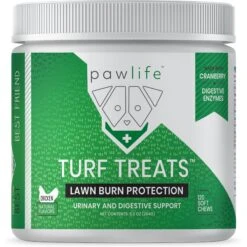 Pawlife Turf Treats Lawn Burn Protection Urinary & Digestive Support Chicken Flavor Soft Chews Dog Supplement, 120 Count