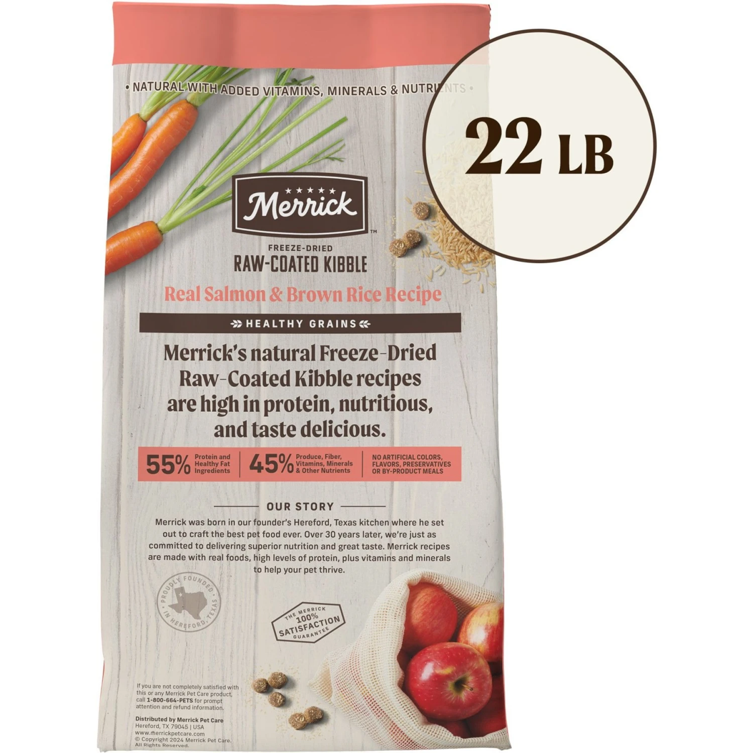 Merrick Healthy Grains Raw-Coated Kibble Real Salmon + Brown Rice Recipe Freeze-Dried Dry Dog Food 3 Merrick Healthy Grains Raw-Coated Kibble Real Salmon + Brown Rice Recipe Freeze-Dried Dry Dog Food - Image 3