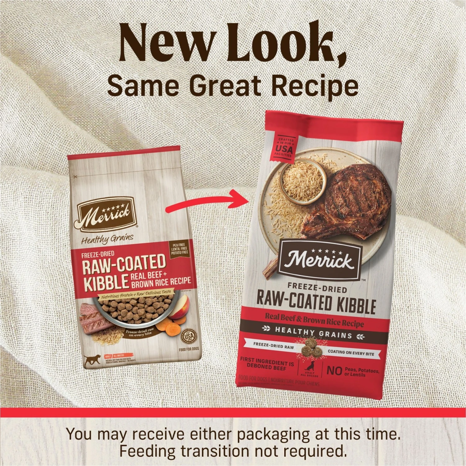 Merrick Healthy Grains Raw-Coated Kibble Real Beef + Brown Rice Recipe Freeze-Dried Dry Dog Food 2 Merrick Healthy Grains Raw-Coated Kibble Real Beef + Brown Rice Recipe Freeze-Dried Dry Dog Food - Image 2