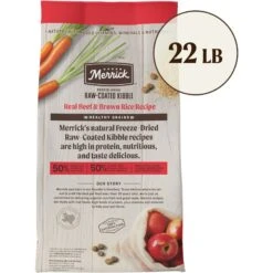 Merrick Healthy Grains Raw-Coated Kibble Real Beef + Brown Rice Recipe Freeze-Dried Dry Dog Food 10 Merrick Healthy Grains Raw-Coated Kibble Real Beef + Brown Rice Recipe Freeze-Dried Dry Dog Food -Pet Wellness 265212 PT2. AC SS1800 V1673561129