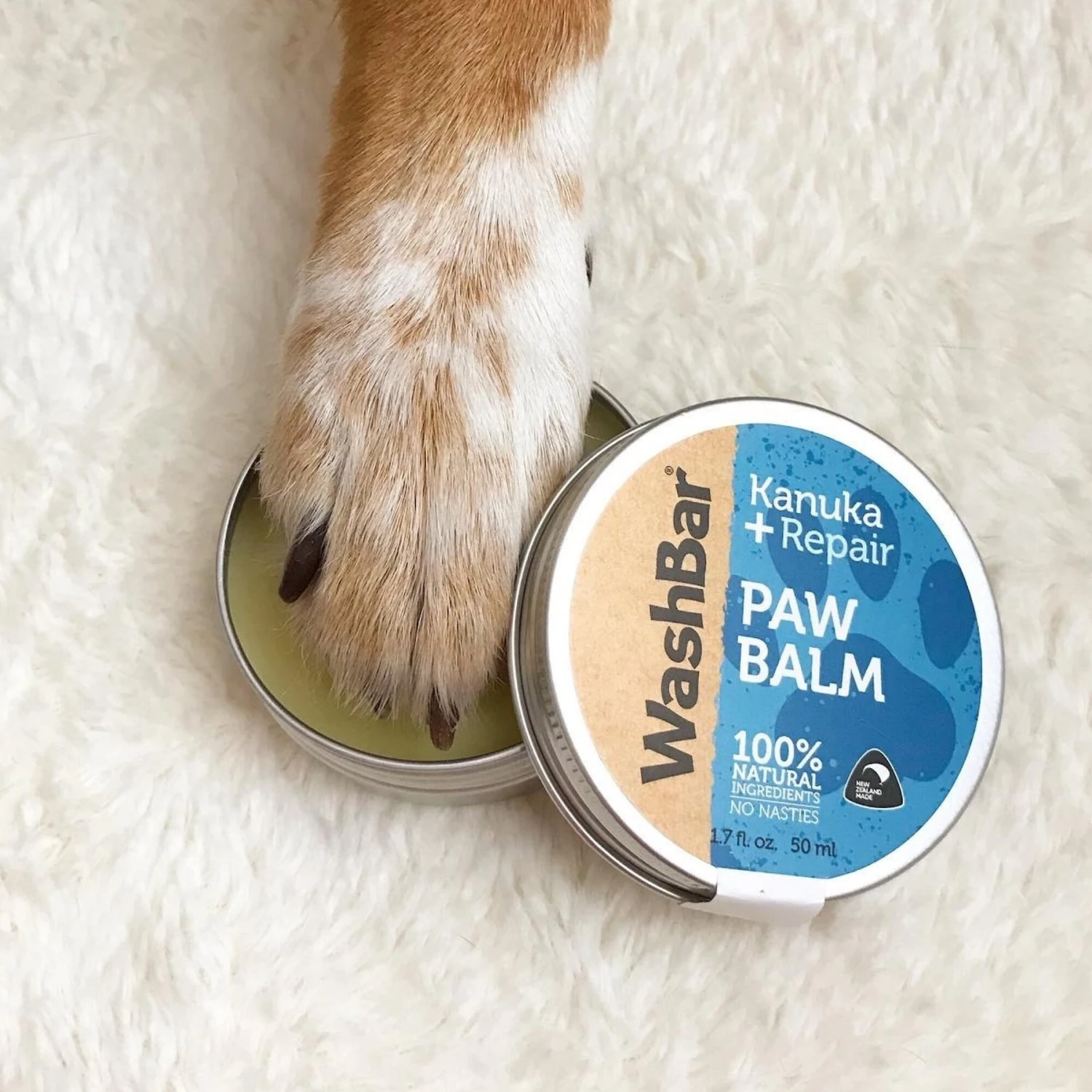 WashBar Kanuka + Repair Dog Paw Balm, 1.7-oz Tin 4 WashBar Kanuka + Repair Dog Paw Balm, 1.7-oz Tin - Image 4