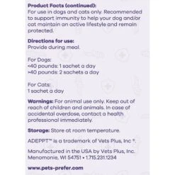 PetsPrefer Immunity Support Chicken Flavor Powder Cat & Dog Supplement, 30-gram Bottle -Pet Wellness 265869 PT5. AC SS1800 V1612376811