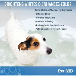 Pet MD Bright Whitening Cat & Dog Shampoo -Pet Wellness 266151 PT2. AC SS1800 V1659886770