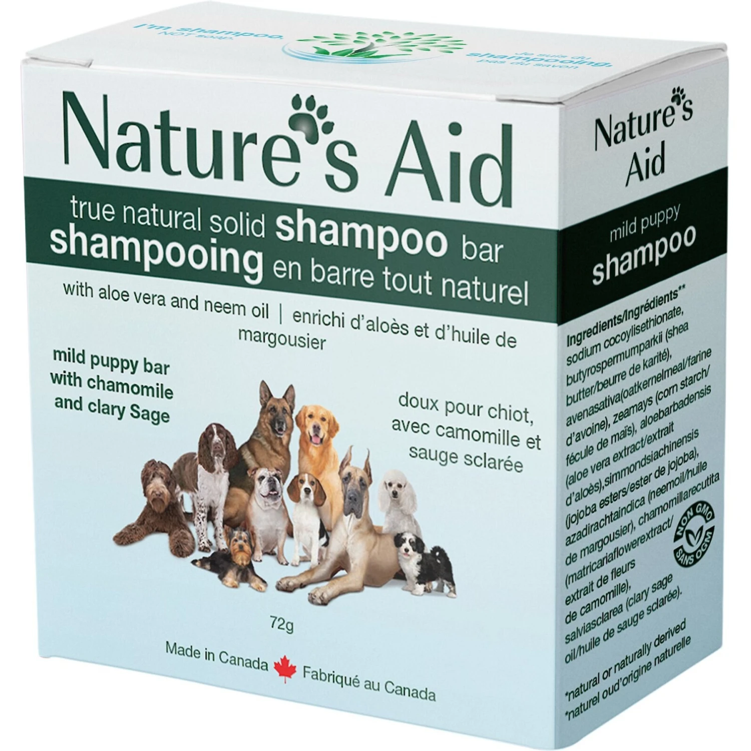 Nature's Aid True Natural Solid Chamomile & Clary Sage Puppy Shampoo Bar 1 Nature's Aid True Natural Solid Chamomile & Clary Sage Puppy Shampoo Bar