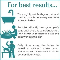 Nature's Aid True Natural Solid 2 In 1 Mango Butter & Tangerine Dog Shampoo Bar -Pet Wellness 266931 PT3. AC SS1800 V1611183478