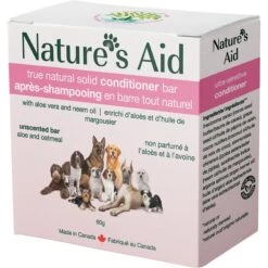 Nature's Aid True Natural Solid Unscented Aloe & Oatmeal Dog Conditioner Bar