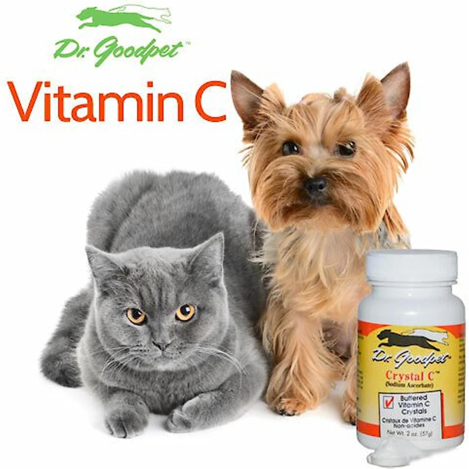 Dr. Goodpet Crystal C Buffered Vitamin C Crystals Dog & Cat Supplement, 2-oz Jar 3 Dr. Goodpet Crystal C Buffered Vitamin C Crystals Dog & Cat Supplement, 2-oz Jar - Image 3