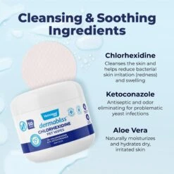 Vetnique Labs Dermabliss Medicated Skin Wipes Anti-Bacterial & Anti-Fungal Medicated Hot Spot & Skin Fold Dog & Cat Wipes, 50 Count 11 Vetnique Labs Dermabliss Medicated Skin Wipes Anti-Bacterial & Anti-Fungal Medicated Hot Spot & Skin Fold Dog & Cat Wipes, 50 Count -Pet Wellness 270602 PT3. AC SS1800 V1703276442