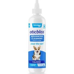 Vetnique Labs Oticbliss Ear Flush Advanced Cleaning Dog & Cat Medicated Ear Rinse Cleanser, 8-oz Bottle