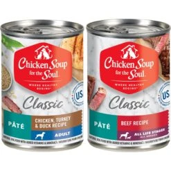 Chicken Soup For The Soul Classic Adult Chicken, Turkey & Duck Recipe & Beef Pate Recipe Wet Dog Food, 13-oz Can, Case Of 12 -Pet Wellness 271270 PT1. AC SS1800 V1694720227