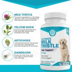 Wanderfound Pets Milk Thistle Liver Support Salmon & Bacon Flavor Dog Supplement, 100 Count 11 Wanderfound Pets Milk Thistle Liver Support Salmon & Bacon Flavor Dog Supplement, 100 Count -Pet Wellness 271470 PT3. AC SS1800 V1636476681