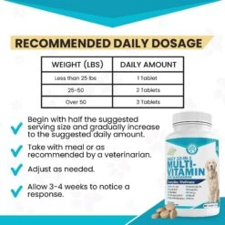 Wanderfound Pets 10-In-1 Multi-vitamin + Glucosamine Liver Flavor Dog Supplement -Pet Wellness 271474 PT2. AC SS1800 V1636475577
