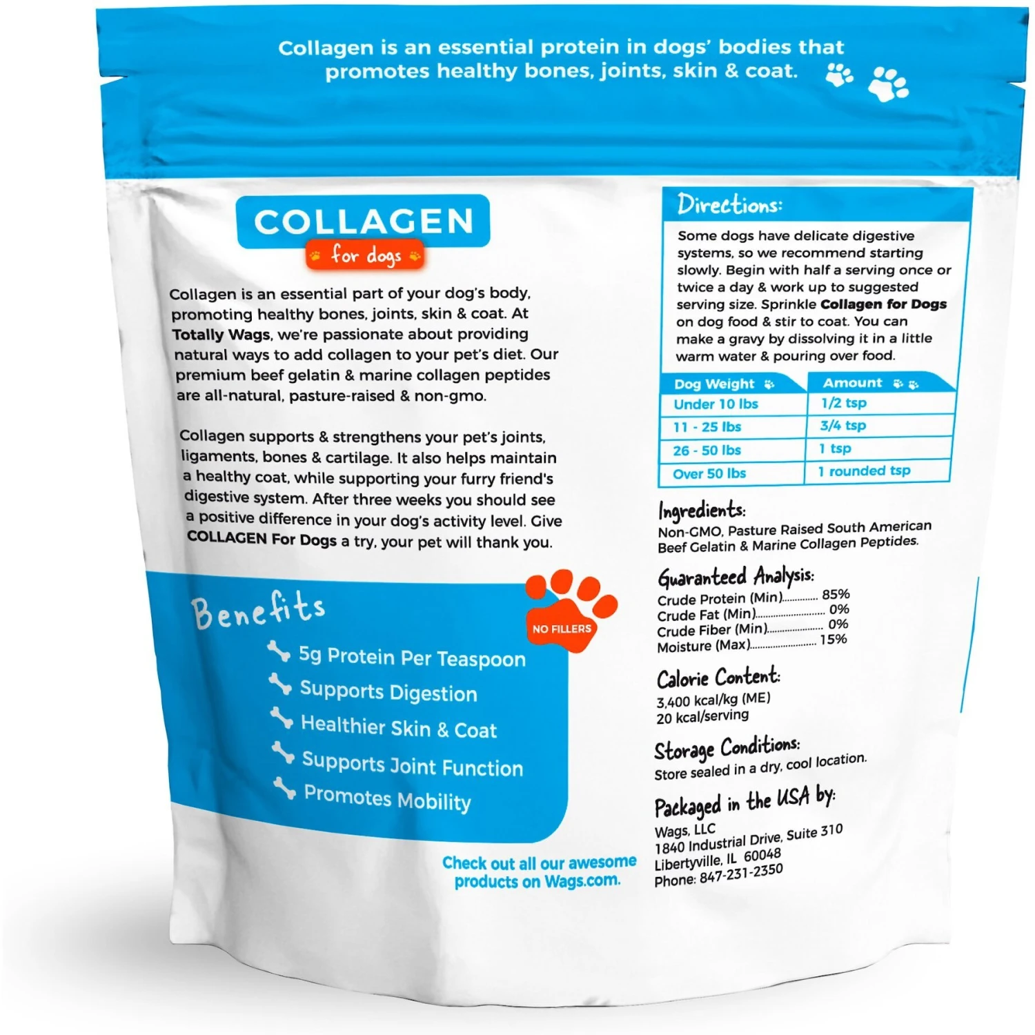 Totally Wags Collagen Dog Supplement, 7.4-oz Bag 2 Totally Wags Collagen Dog Supplement, 7.4-oz Bag - Image 2