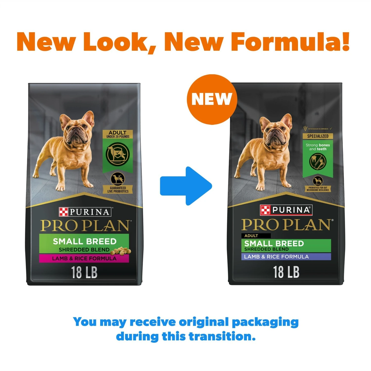 Purina Pro Plan Specialized Shredded Blend Lamb & Rice Formula High Protein Small Breed Dry Dog Food, 18-lb Bag 2 Purina Pro Plan Specialized Shredded Blend Lamb & Rice Formula High Protein Small Breed Dry Dog Food, 18-lb Bag - Image 2