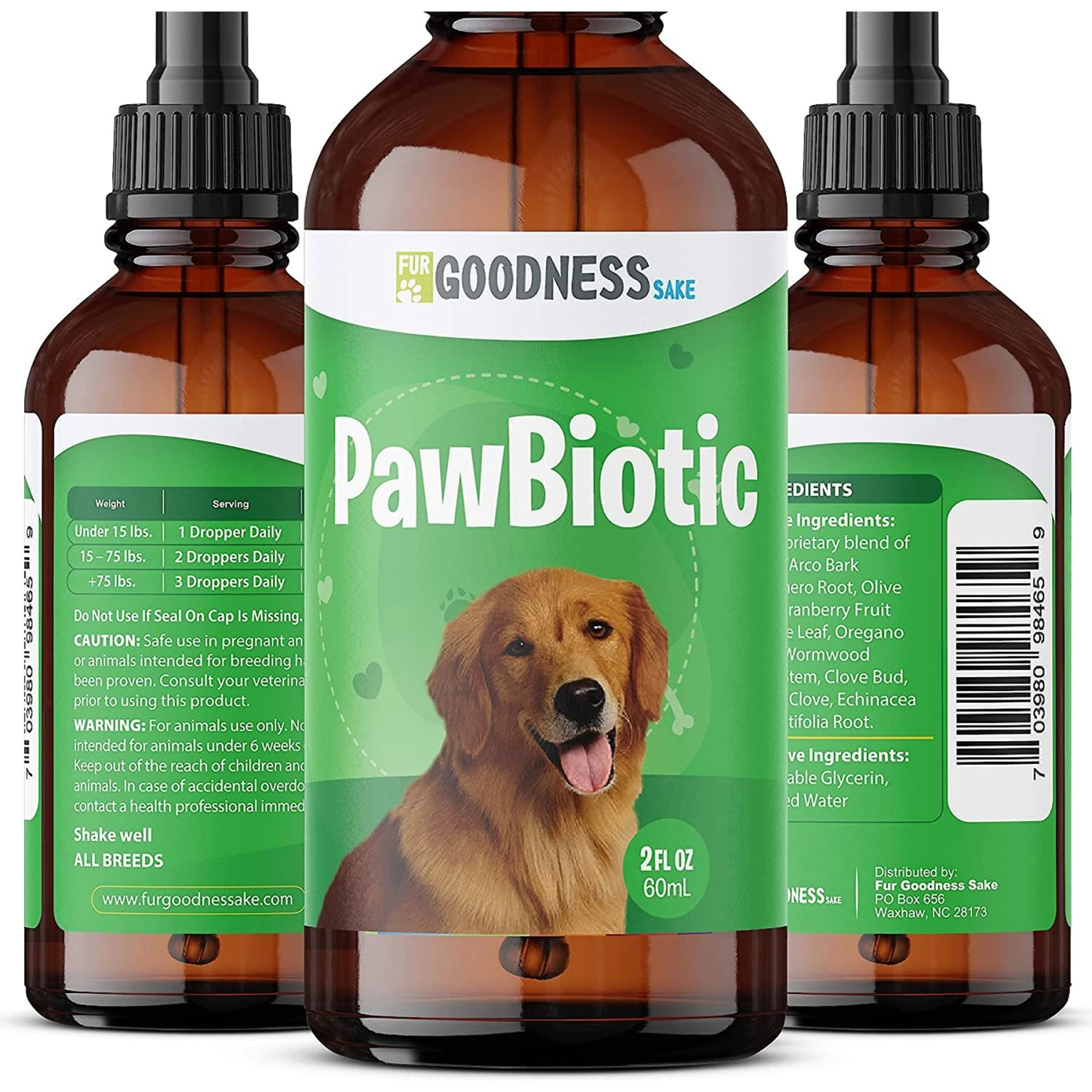 Fur Goodness Sake PawBiotic Dog & Cat Supplement, 2-oz Bottle 2 Fur Goodness Sake PawBiotic Dog & Cat Supplement, 2-oz Bottle - Image 2