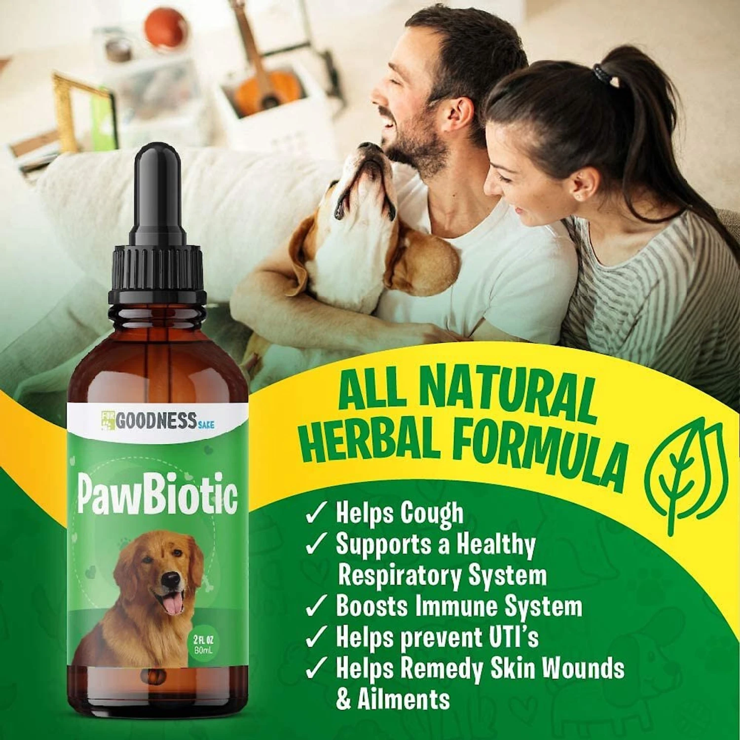 Fur Goodness Sake PawBiotic Dog & Cat Supplement, 2-oz Bottle 4 Fur Goodness Sake PawBiotic Dog & Cat Supplement, 2-oz Bottle - Image 4