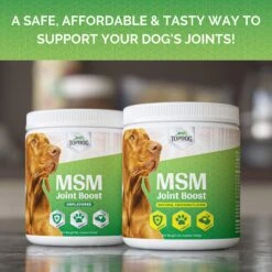TopDog Health MSM Joint Boost Unflavored Powder Dog Supplement, 1-lb Jar -Pet Wellness 277601 PT3. AC SS1800 V1614979384