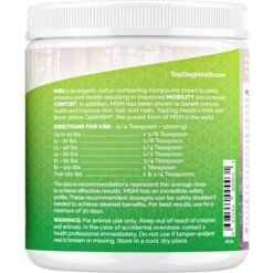 TopDog Health MSM Joint Boost Natural Chicken Flavor Powder Dog Supplement, 1-lb Jar 8 TopDog Health MSM Joint Boost Natural Chicken Flavor Powder Dog Supplement, 1-lb Jar -Pet Wellness 277603 PT2. AC SS1800 V1614980205