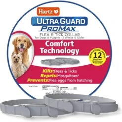 Hartz Ultra Guard ProMax Flea & Tick Collar For Dogs, 2 Collars (12-mos. Supply)