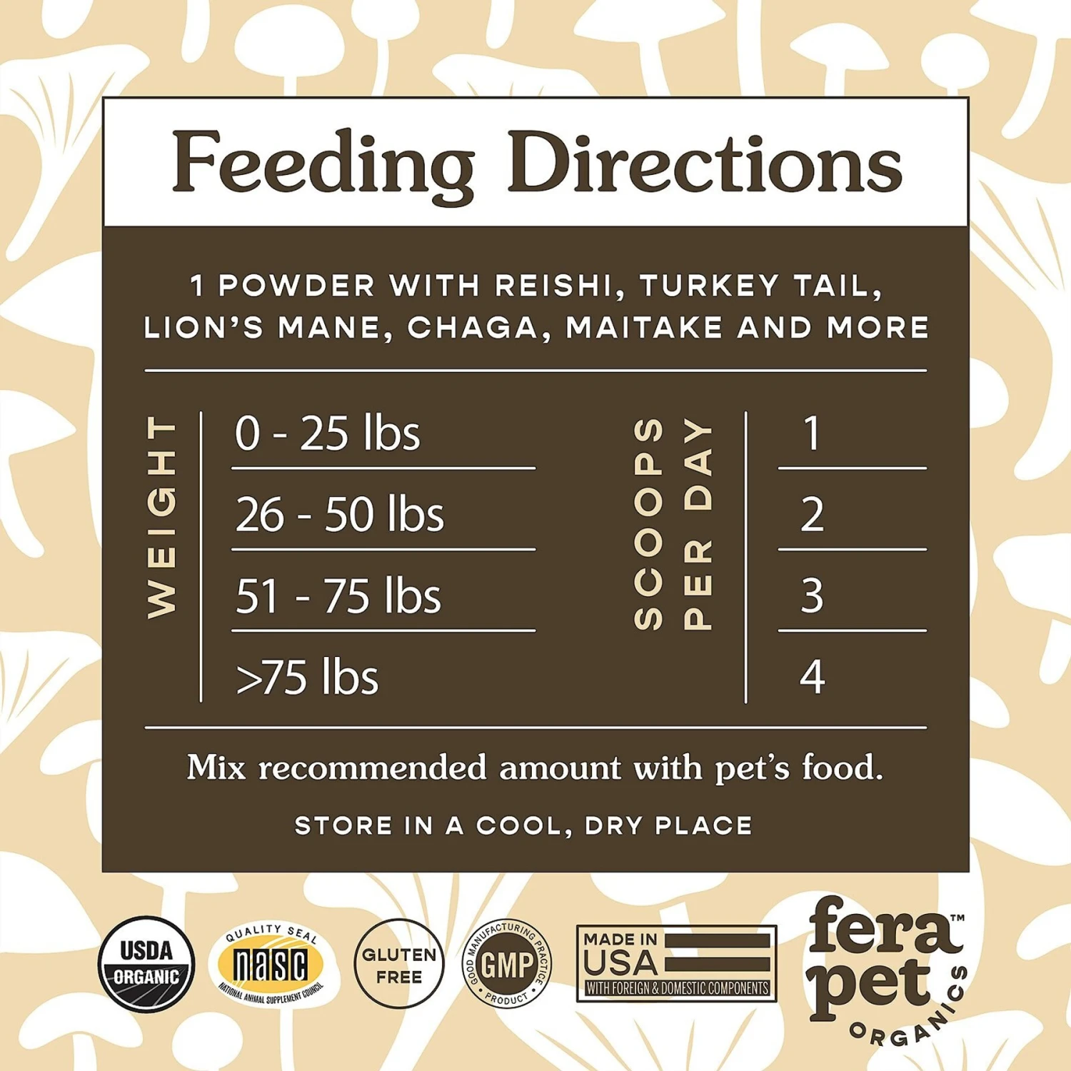 Fera Pet Organics Mushroom Immune Support Dog & Cat Supplement 6 Fera Pet Organics Mushroom Immune Support Dog & Cat Supplement - Image 6