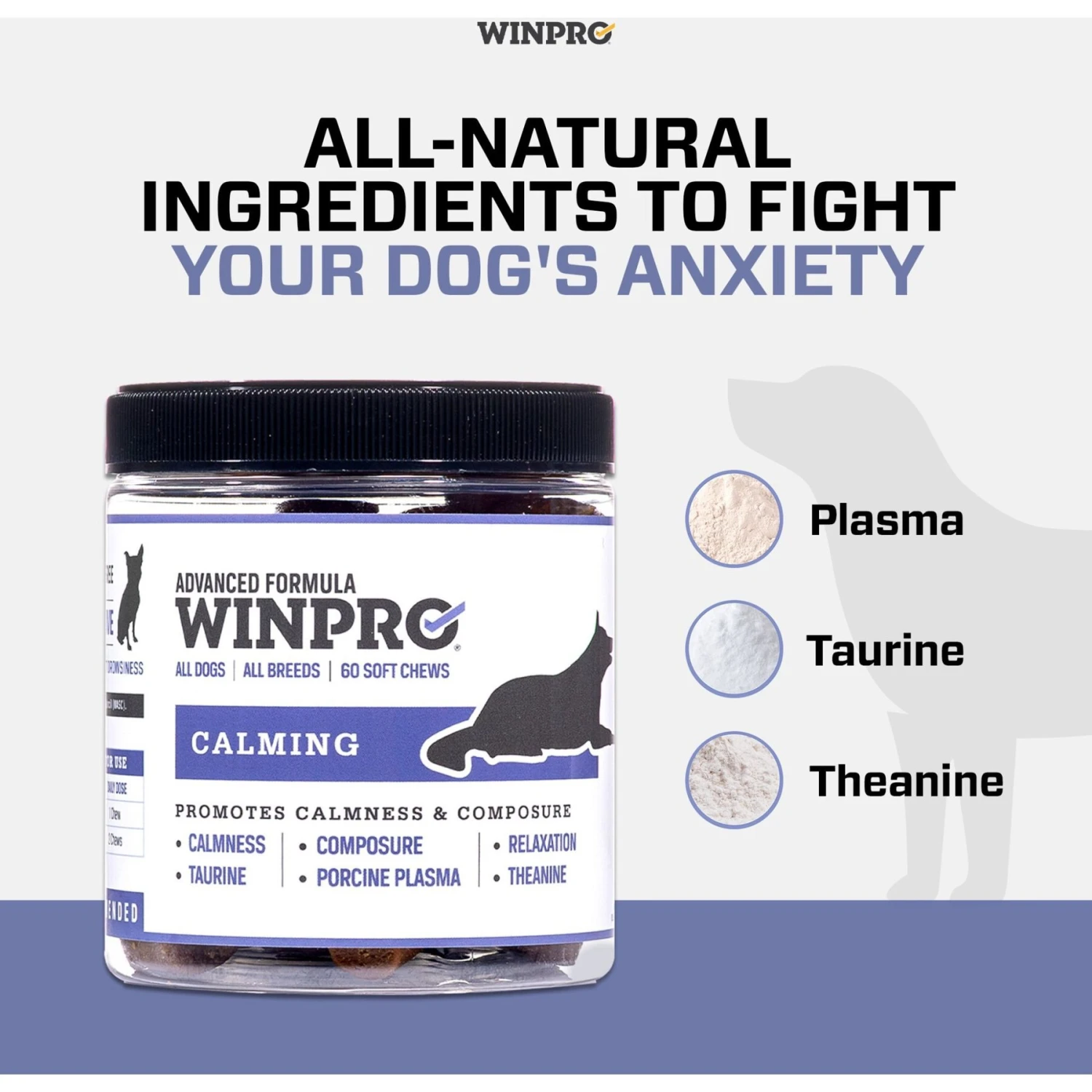 WINPRO Pet Calming Soft Chew Dog Supplement 4 WINPRO Pet Calming Soft Chew Dog Supplement - Image 4