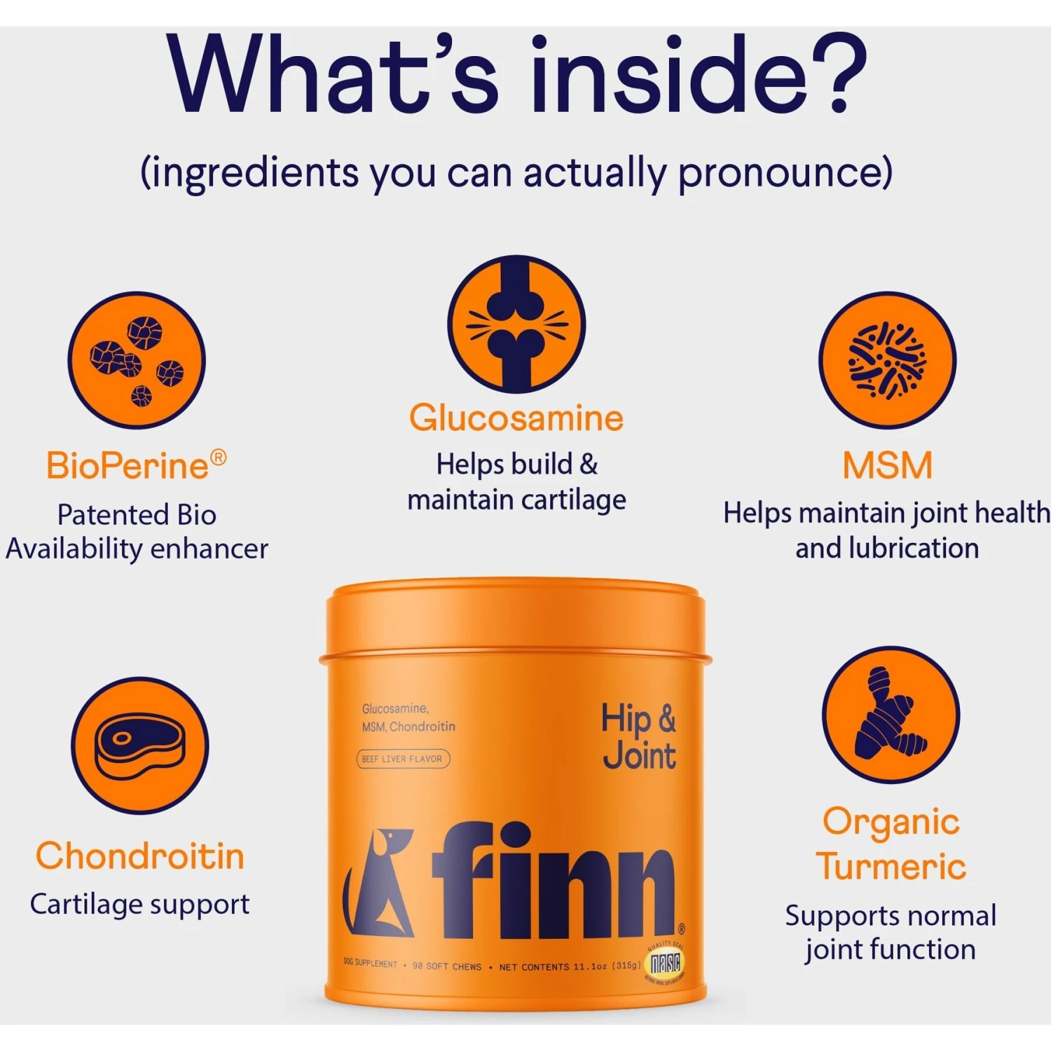 Finn Hip & Joint Dog Supplement, 90 Count 5 Finn Hip & Joint Dog Supplement, 90 Count - Image 5