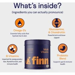 Finn Multi Vitamin Dog Supplement, 90 Count -Pet Wellness 279854 PT4. AC SS1800 V1666297008