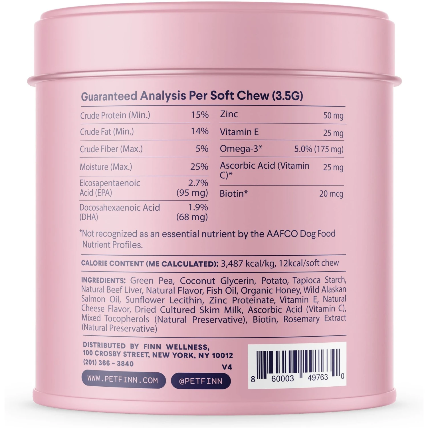 Finn Skin & Coat Wild Alaskan Salmon Oil Dog Supplement, 90 Count 3 Finn Skin & Coat Wild Alaskan Salmon Oil Dog Supplement, 90 Count - Image 3