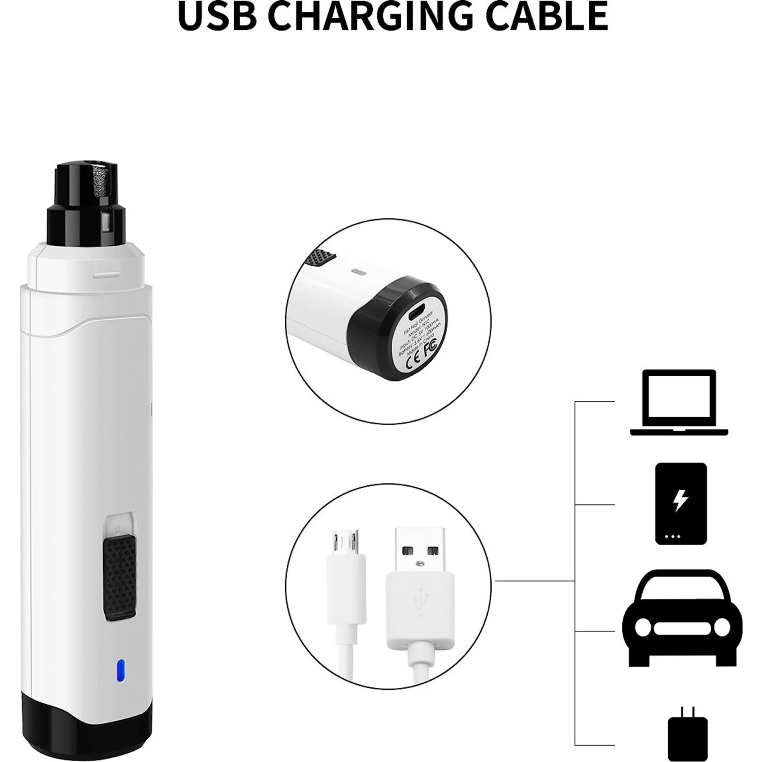 PATPET Steel Grit Dog & Cat Nail Grinder 6 PATPET Steel Grit Dog & Cat Nail Grinder - Image 6