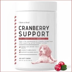 Chew + Heal Cranberry Support Urinary Tract Supplement For Dogs