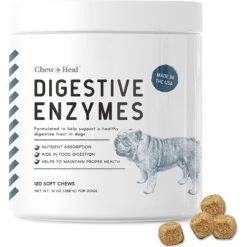 Chew + Heal Digestive Enzymes & Probiotics Supplement For Dogs