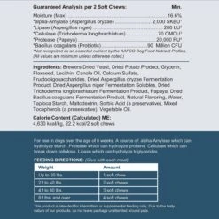 Chew + Heal Digestive Enzymes & Probiotics Supplement For Dogs 15 Chew + Heal Digestive Enzymes & Probiotics Supplement For Dogs -Pet Wellness 280566 PT7. AC SS1800 V1686337950